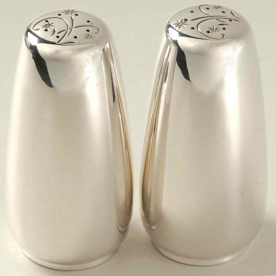 Celeste (Sterling, 1956, Hollowware) Salt and Pepper Set by Gorham Silver-1