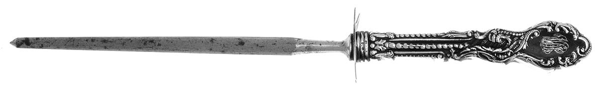 Versailles (Sterling, 1888, No Monograms) Small Steel Rod Sharpener Knife by Gorham Silver-1