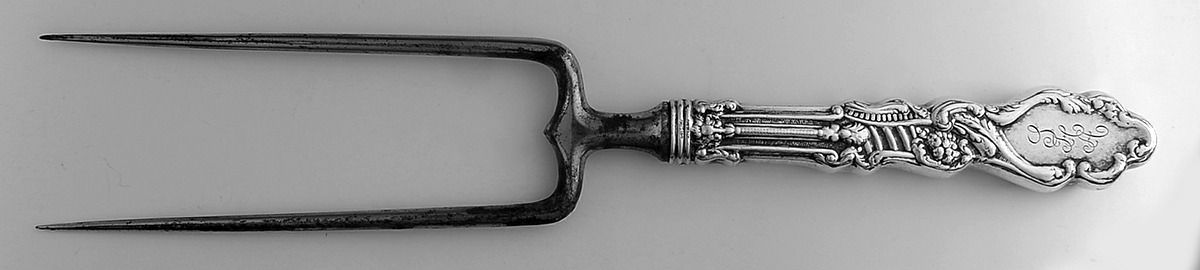 Versailles (Sterling, 1888, No Monograms) Large Joint/Roast Holder Fork by Gorham Silver-1
