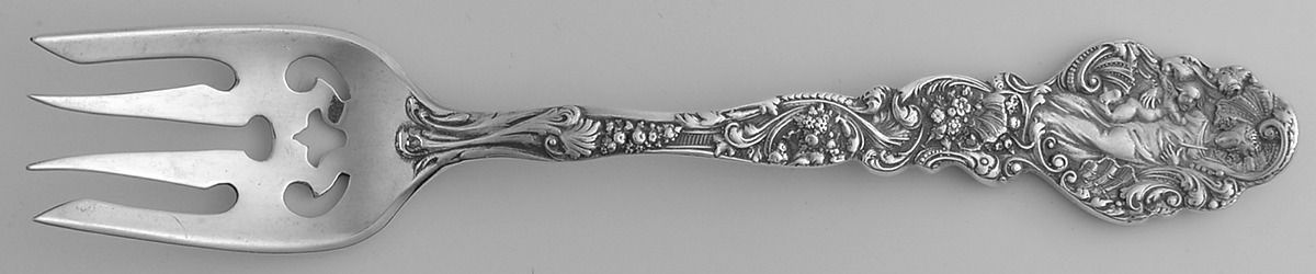 Versailles (Sterling, 1888, Monograms) Large Ramekin Fork by Gorham Silver-1