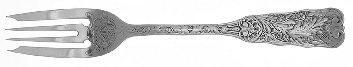 St. Cloud (Sterling, 1885) Bright Cut Small Solid Individual Fish/Salad Fork by Gorham Silver-1