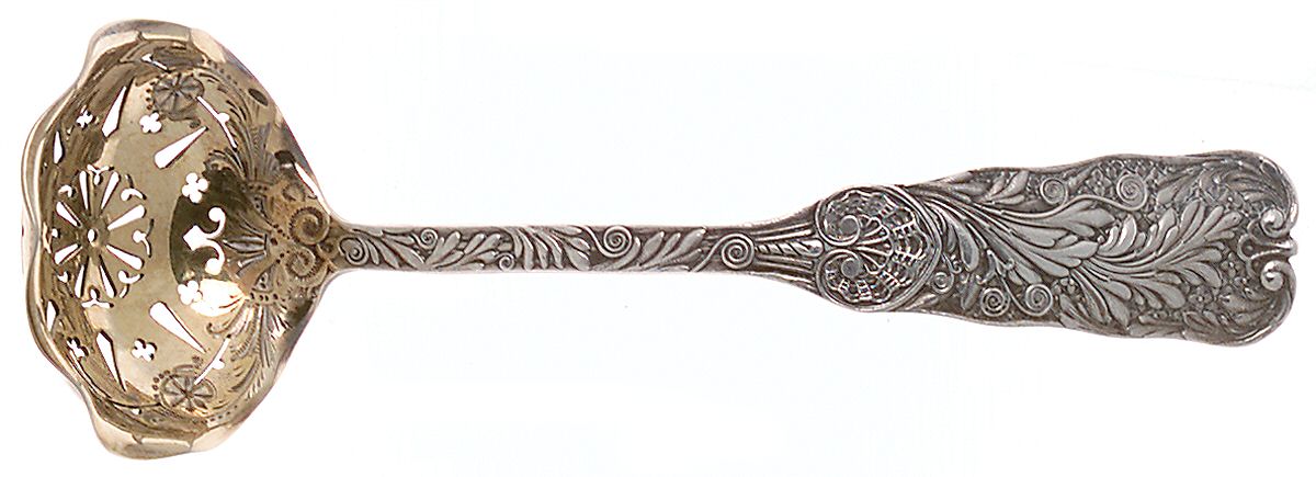 St. Cloud (Sterling, 1885, Monograms) Bright Cut Small Sugar Sifter by Gorham Silver-1