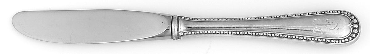 Newcastle (Sterling, 1895, Monograms) Modern Hollow Butter Spreader (Stainless) by Gorham Silver-1