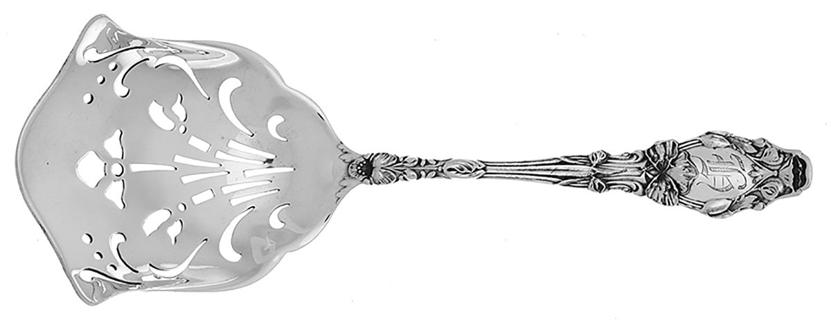 Virginiana (Sterling, 1904-1905, Monograms) Large Confection Spoon by Gorham Silver-1