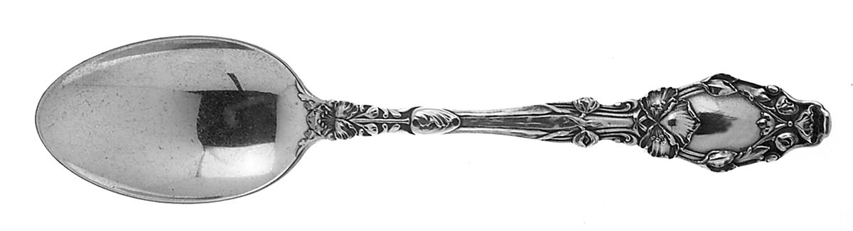 Virginiana (Sterling, 1904-1905, Monograms) Dessert/Oval Soup Spoon by Gorham Silver-1