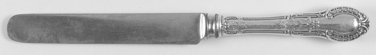 Tuileries (Sterling, 1906, Monograms) Blunt Hollow Knife with Bolster by Gorham Silver-1