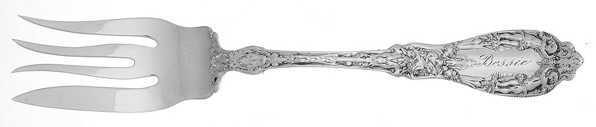 Paris (Sterling, 1900, No Monograms) Medium Chipped Beef Fork by Gorham Silver-1