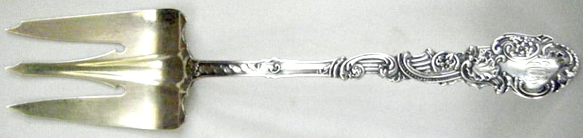 Marie Antoinette (Sterling, 1890) Oversize Solid Salad Servng Fork by Gorham Silver-1