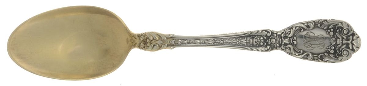 Florentine-Florenz (Sterling, 1901, Monograms)  Demitasse Spoon by Gorham Silver-1