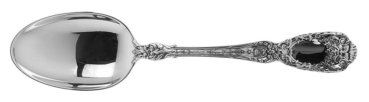 Florentine-Florenz (Sterling, 1901, Monograms)  Dessert/Oval Soup Spoon by Gorham Silver-1