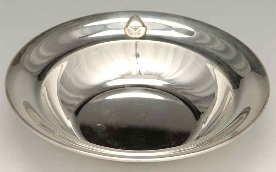 Cactus (Sterling, 1930, Hollowware) Sterling Child's Bowl by Georg Jensen (Denmark)-1