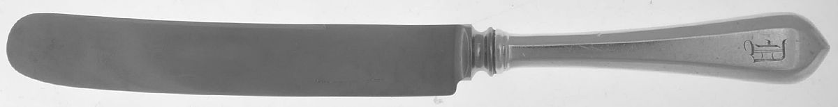 Old London-Plain (Sterling, 1916, Monograms) Old French Hollow Knife with Bolster by Gorham Silver-1
