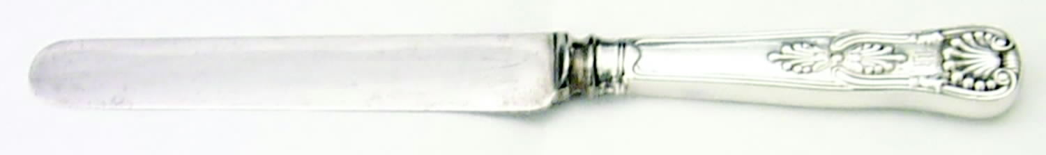 Kings II (Sterling, 1885, Monograms) Blunt Hollow Knife with Bolster by Gorham Silver-1