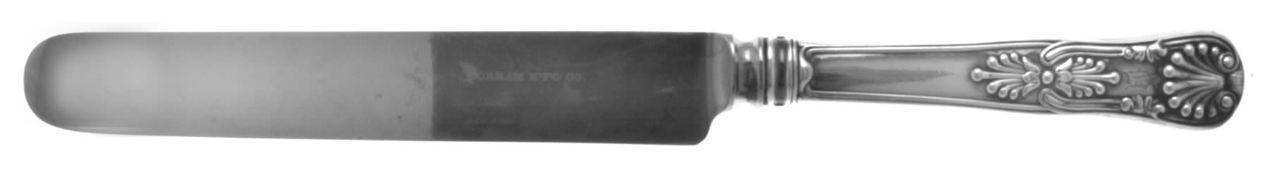 Kings II (Sterling, 1885, Monograms) Blunt Hollow Knife with Bolster by Gorham Silver-1