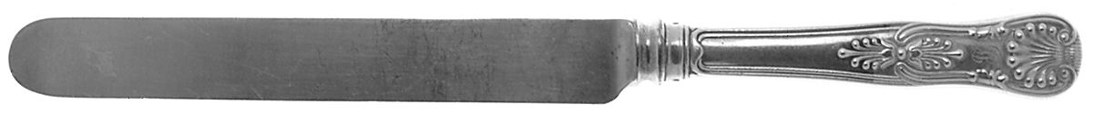 Kings II (Sterling, 1885, Monograms) Blunt Hollow Handle Knife W/Bolster by Gorham Silver-1