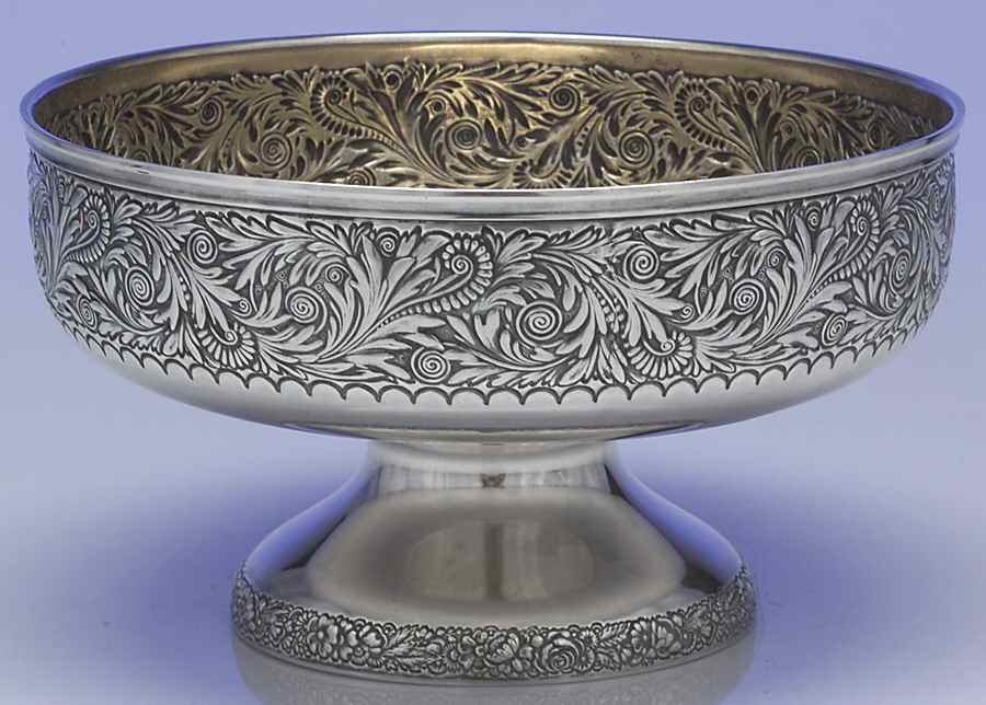 St. Cloud (Sterling, 1885, Hollowware) Footed Sterling Berry Bowl by Gorham Silver-1