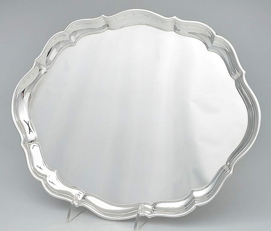 Chippendale (Silverplate, Hollowware) 14" Oval Serving Platter by Gorham Silver-1