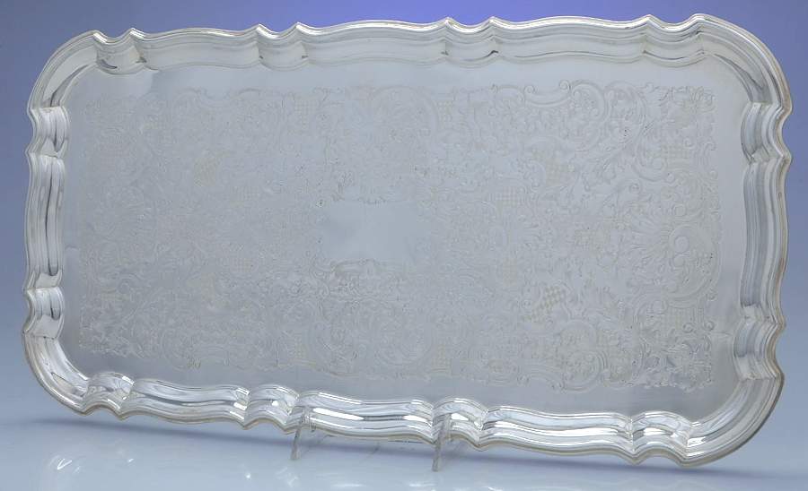 Chippendale (Silverplate, Hollowware) 20" Rectangular Tray by Gorham Silver-1