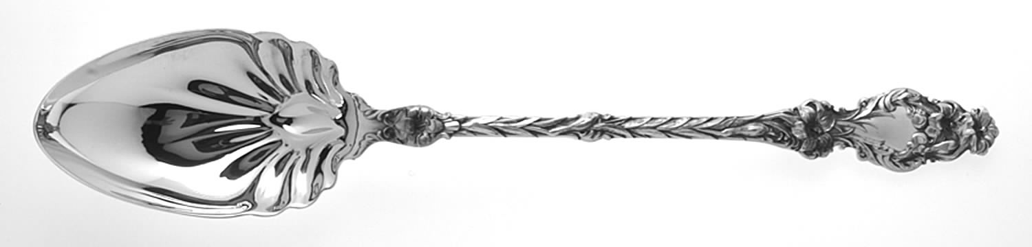 Lily (Sterling, 1991, No Monograms) Solid Salad Serving Spoon by Gorham Silver-1