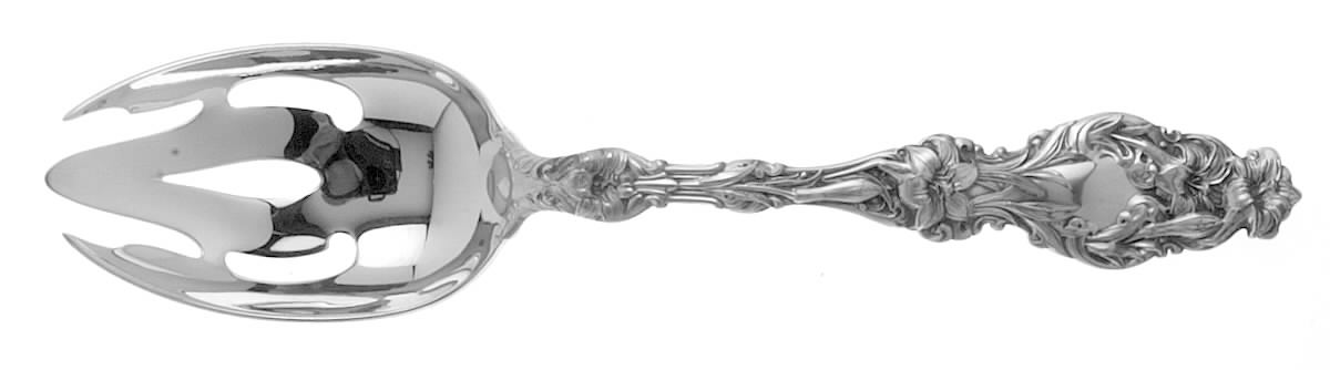 Lily (Sterling, 1991, No Monograms) Pierced Tablespoon (Serving Spoon) by Gorham Silver-1