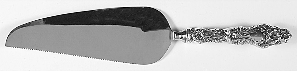 Lily (Sterling, 1991, No Monograms) Pie & Cake Server with Stainless Blade by Gorham Silver-1