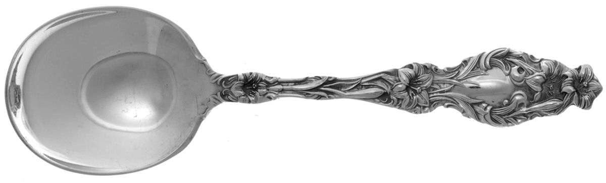 Lily (Sterling, 1991, No Monograms) Round Bowl Soup Spoon (Cream Soup) by Gorham Silver-1