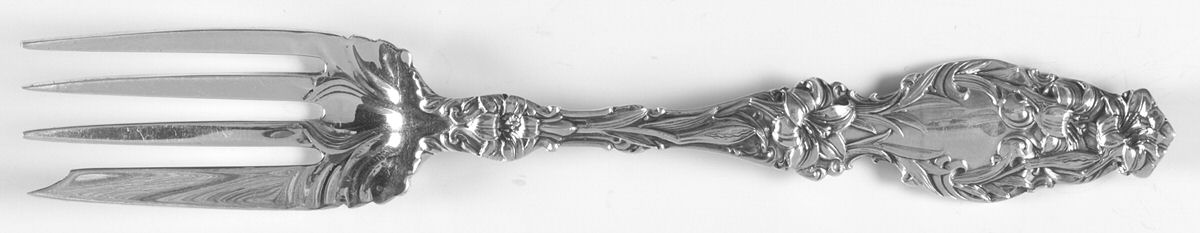 Lily (Sterling, 1991, No Monograms) Large Individual Solid Fish/Salad Fork by Gorham Silver-1
