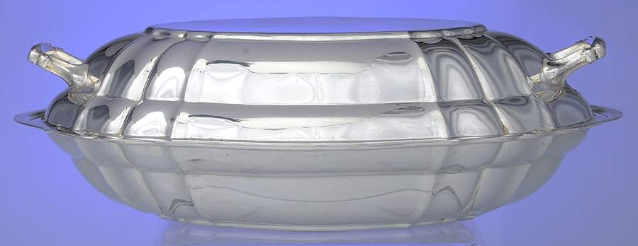 Chippendale (Sterling, Hollowware) Oval Covered Vegetable by Gorham Silver-1