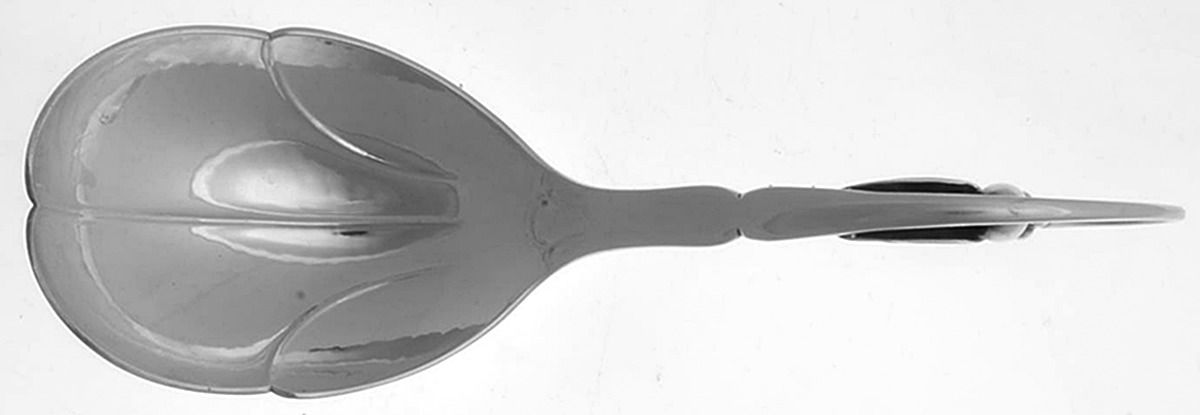 Ornamental Items (Sterling) Solid Compote Serving Spoon by Georg Jensen (Denmark)-1