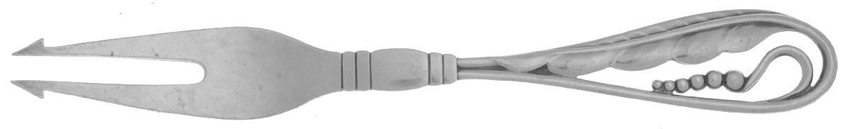 Ornamental Items (Sterling) Short Handle Pickle/Olive Fork by Georg Jensen (Denmark)-1