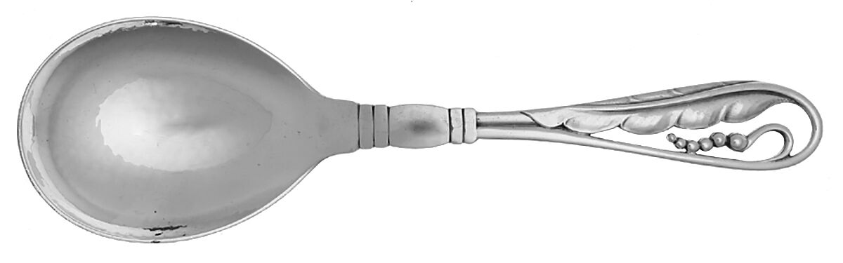 Ornamental Items (Sterling) Solid Compote Serving Spoon by Georg Jensen (Denmark)-1