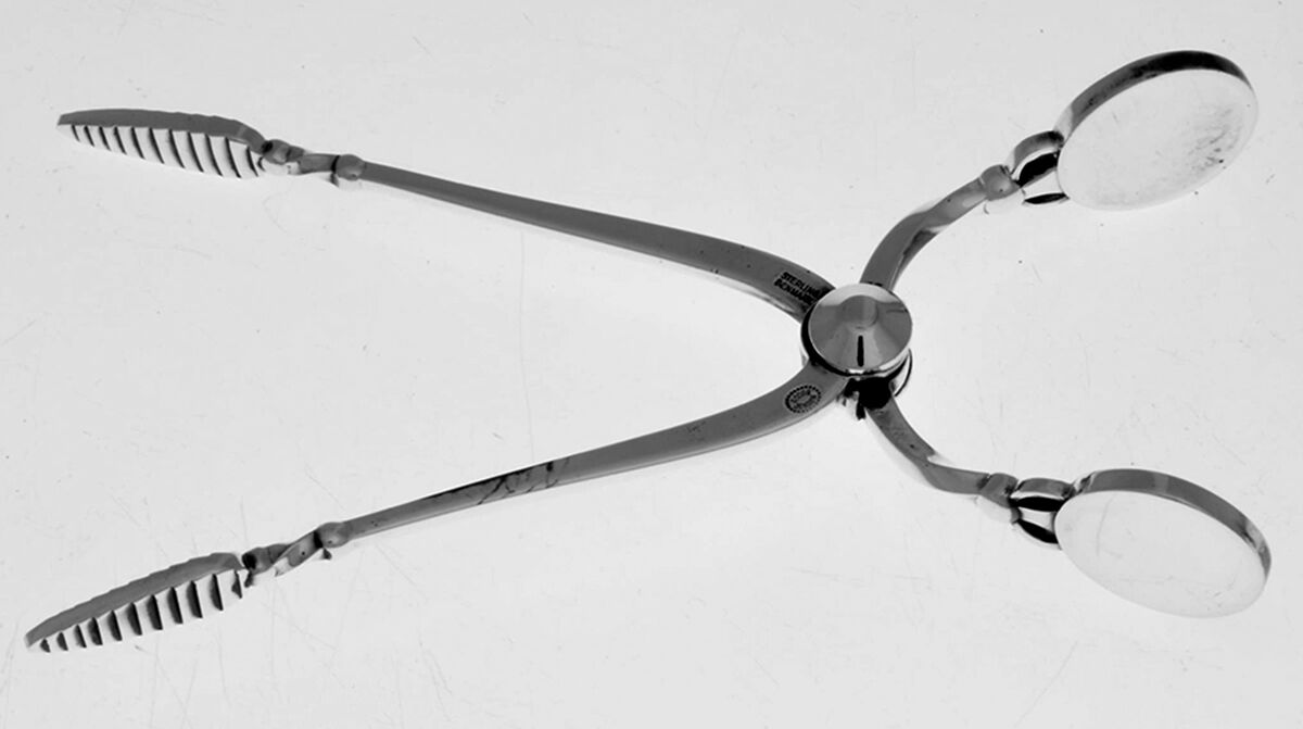 Ornamental Items (Sterling) Scissor Shape Sugar Tongs by Georg Jensen (Denmark)-1