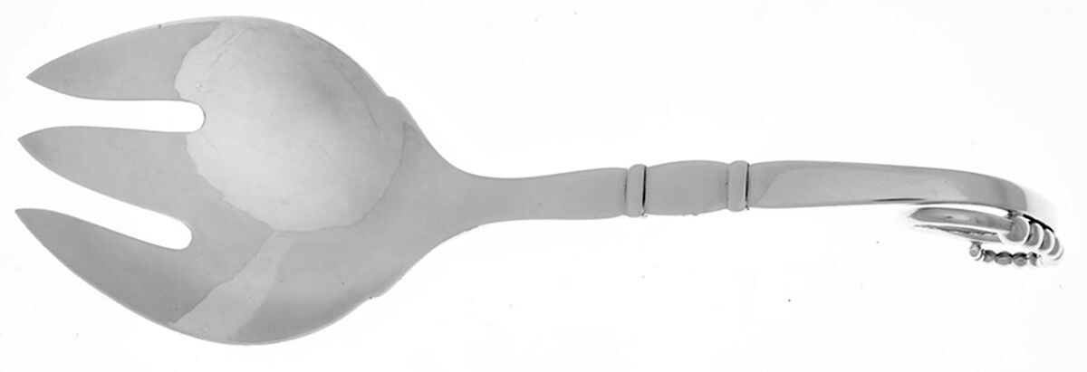 Ornamental Items (Sterling) Large Compote Serving Spoon by Georg Jensen (Denmark)-1