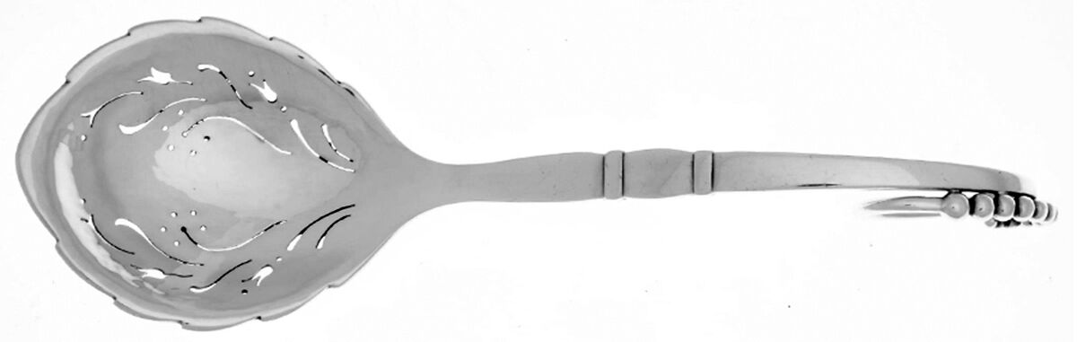 Ornamental Items (Sterling) Solid Compote Serving Fork by Georg Jensen (Denmark)-1