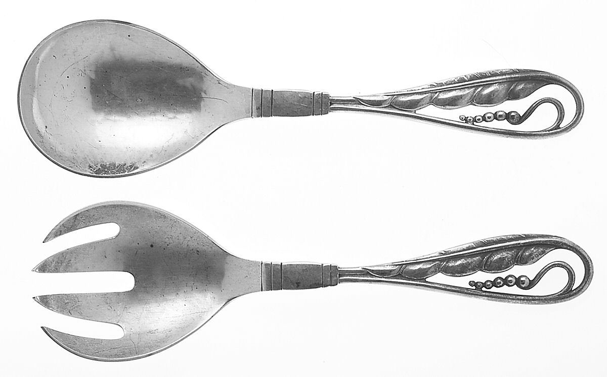 Ornamental Items (Sterling) Solid Compote Serving Set 2 Piece by Georg Jensen (Denmark)-1
