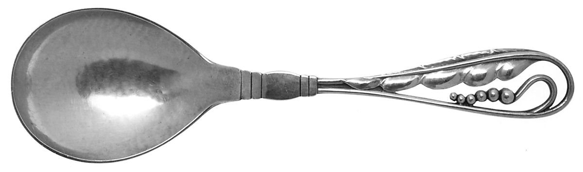 Ornamental Items (Sterling) Solid Compote Serving Spoon by Georg Jensen (Denmark)-1