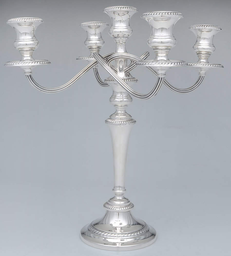 Cambridge (Sterling, Hollowware) Weighted 5 Light Candelabra by Gorham Silver-1