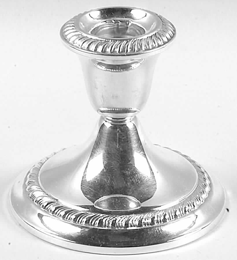 Cambridge (Sterling, Hollowware) Weighted Console Candleholder by Gorham Silver-1