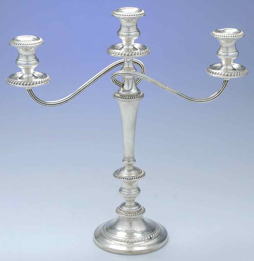Cambridge (Sterling, Hollowware) Weighted 3 Light Candelabra by Gorham Silver-1