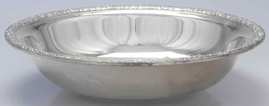 Floral Edge (Silverplate, Hollowware) 10" Round Vegetable Bowl by Gorham Silver-1