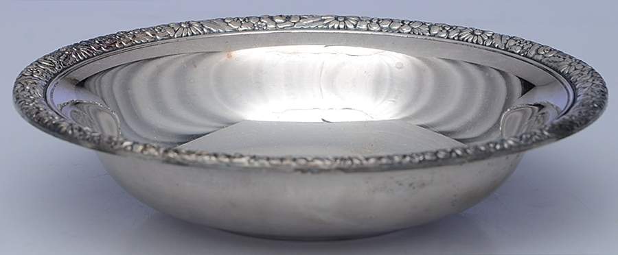 Floral Edge (Silverplate, Hollowware) Silverplate Bon Bon Bowl by Gorham Silver-1