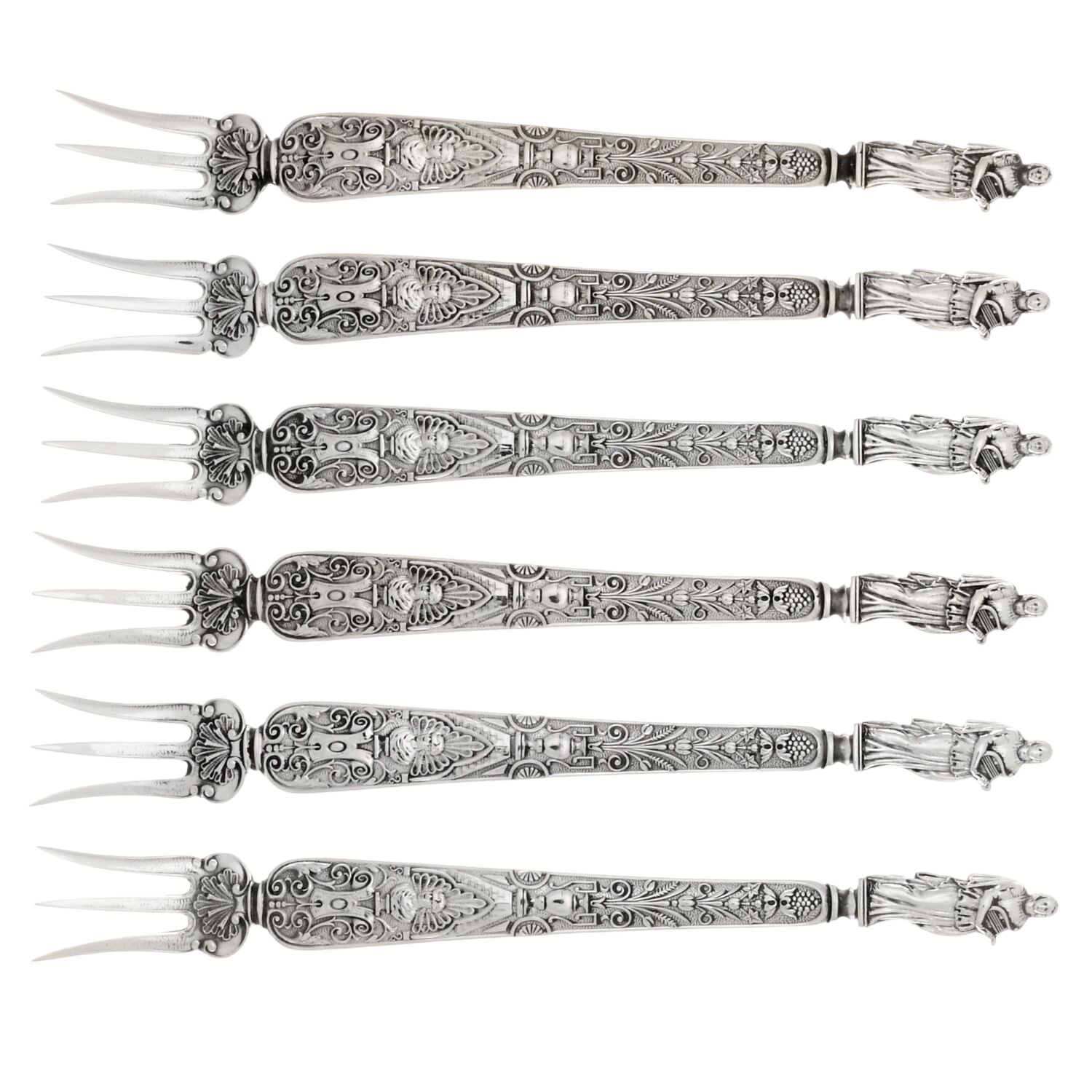 GS31 (STERLING) Oyster Fork - Set of 6 by Gorham Silver-1