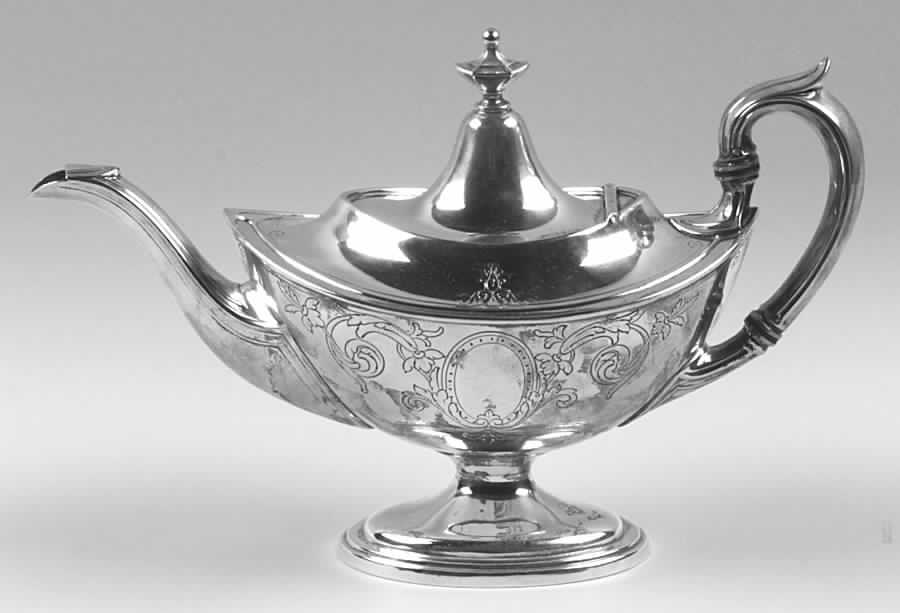 Portsmouth-Engraved (Sterling, 1918, Hollowware) Teapot by Gorham Silver-1