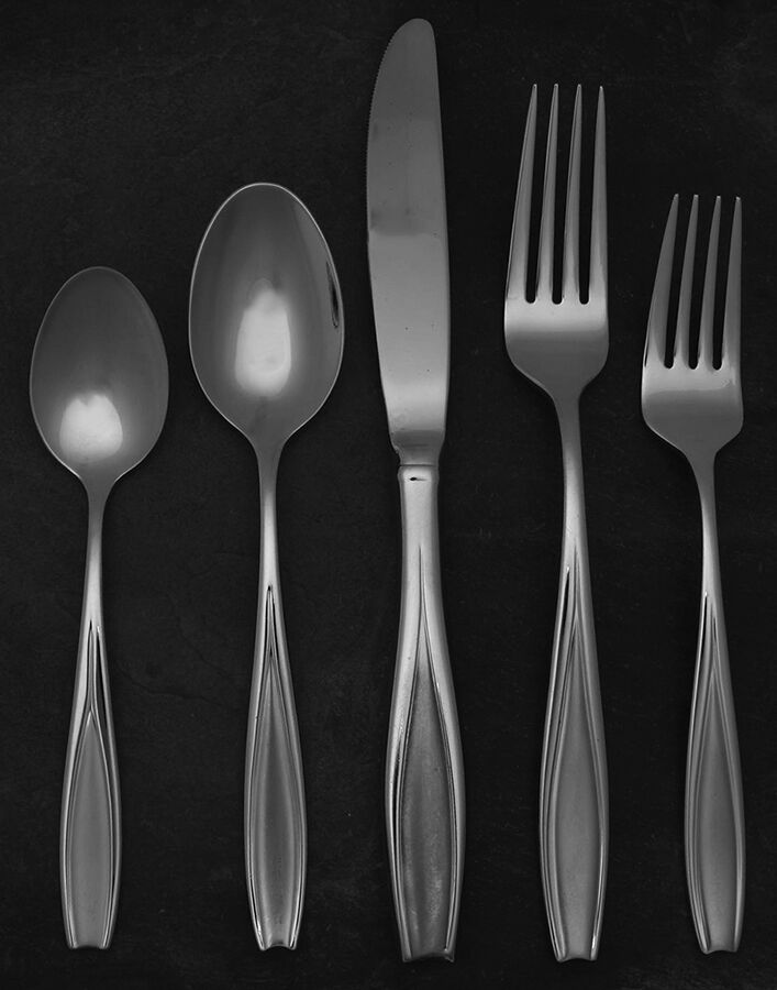 Tulip Frosted (Stainless) 5 Piece Place Setting by Gorham Silver-1