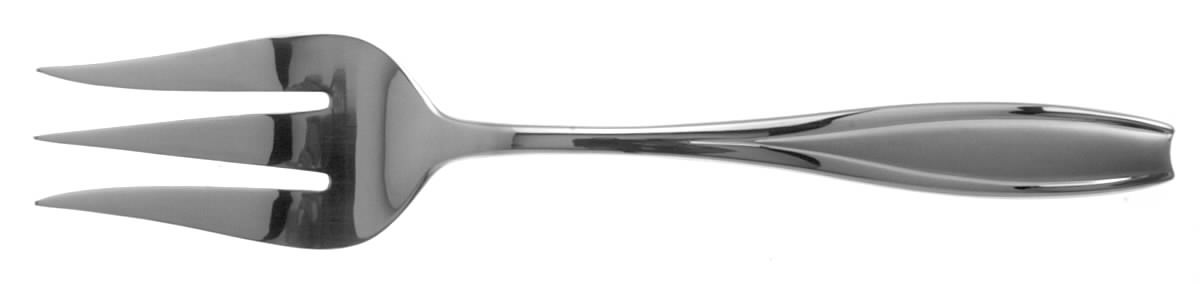 Tulip Frosted (Stainless) Medium Solid Cold Meat Serving Fork by Gorham Silver-1