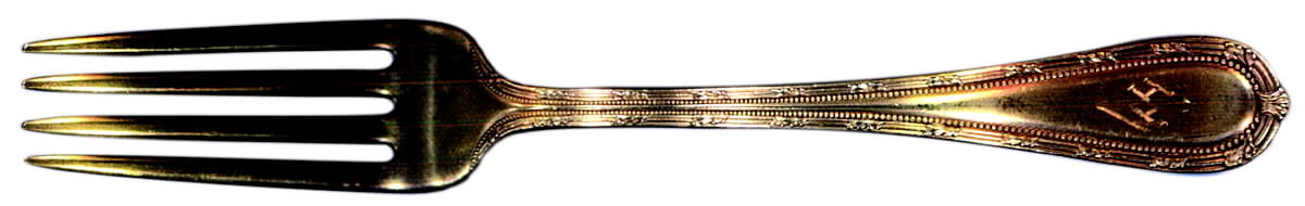 Golden Empire (Gold Electroplate, 1906) Fork by Gorham Silver-1