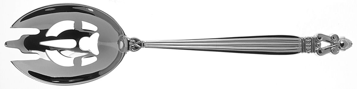 Olde Copenhagen (SILVERPLATE) Pierced Solid Serving Spoon by Godinger-1