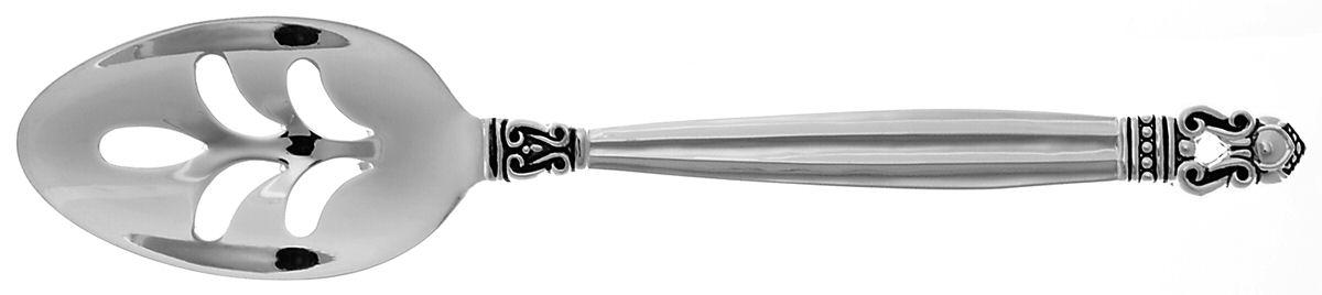 Olde Copenhagen (SILVERPLATE) Pierced Tablespoon (Serving Spoon) by Godinger-1