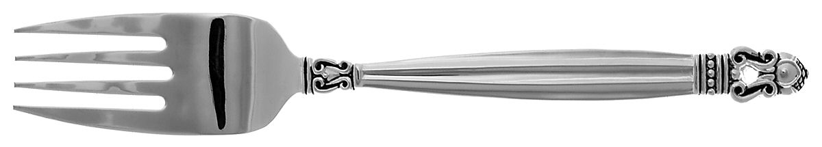 Olde Copenhagen (SILVERPLATE) Medium Solid Cold Meat Serving Fork by Godinger-1