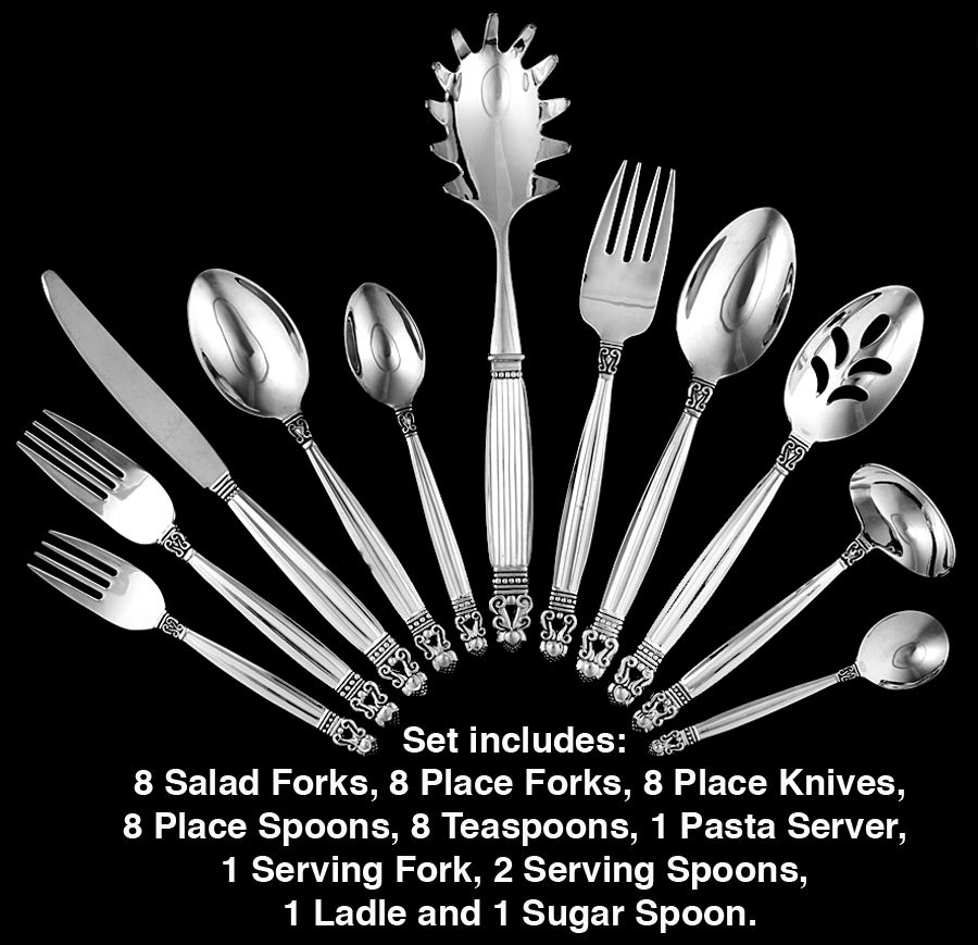 Olde Copenhagen (SILVERPLATE) 46 Piece Set by Godinger-1